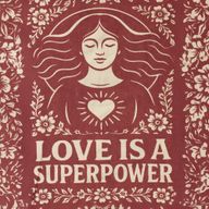 Культова Сумка-тоут Натурального Кольору (41х31 см), 10 oz - Love is a Super Power