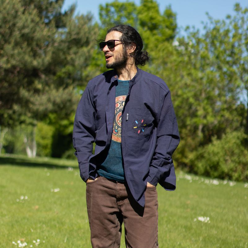 Nomad Sari Сорочка "Катманду" M - Індиго