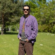 Nomad Sari Сорочка "Grandad" M - Чорний та Фіолетовий