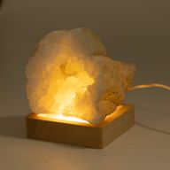 Дерев'яна LED-підставка з USB Квадратна 8 см - Холодне/Тепле/Денне Світло