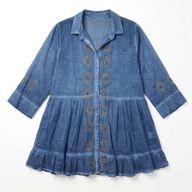 Nomad Sari - Сукня "Око Фатіми" M/L - Димчасто-синій