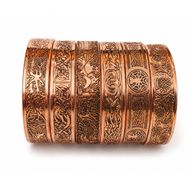 Solid Copper Bracelets Medieval Range with Affirmations Engravings (assorted)