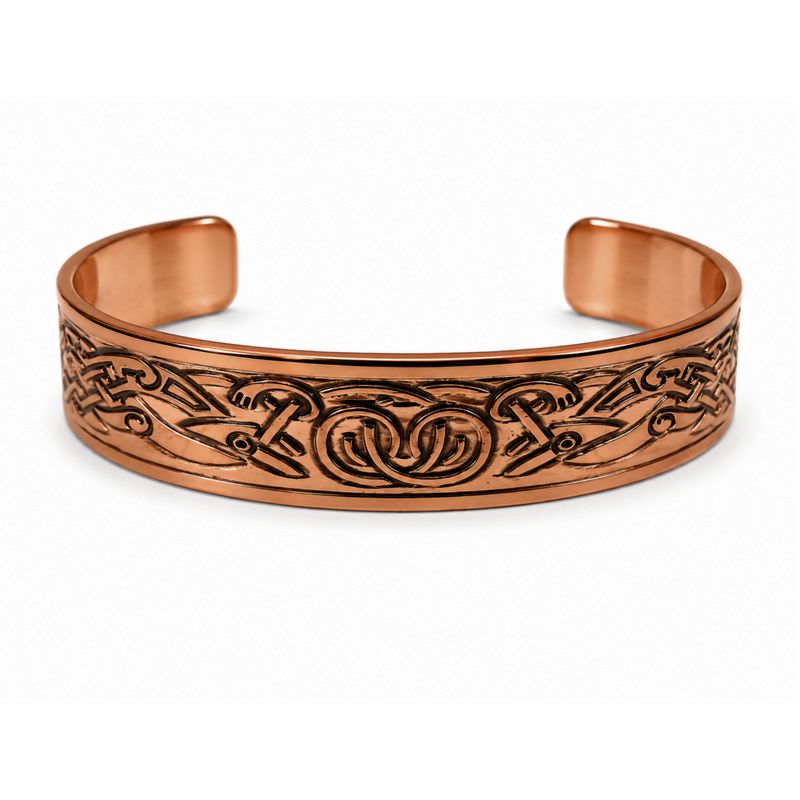Solid Copper Bracelets Medieval Range with Affirmations Engravings (assorted)