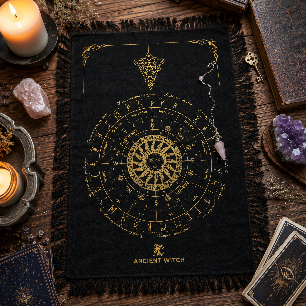 Ancient Witch - скатертини для ворожіння з маятником