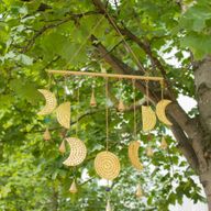 Indian Chimes - Brass Moon Phases Chimes - 43 × 40 cm