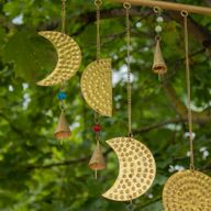 Indian Chimes - Brass Moon Phases Chimes - 43 × 40 cm