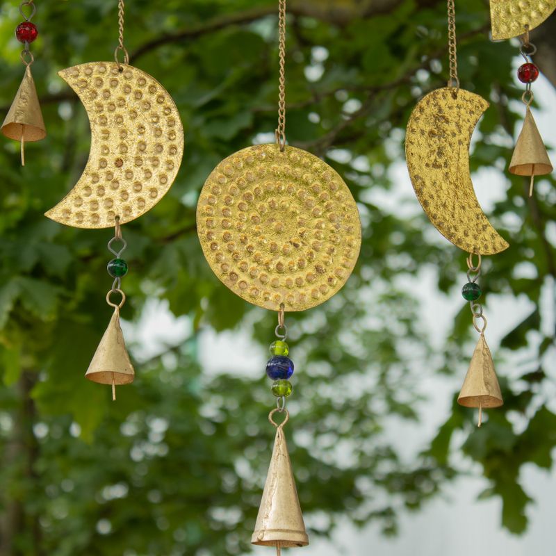 Indian Chimes - Brass Moon Phases Chimes - 43 × 40 cm