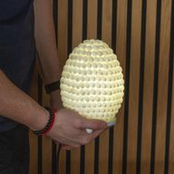 Лампа бохо з морських мушель - овальна Buting Shell - 15 см