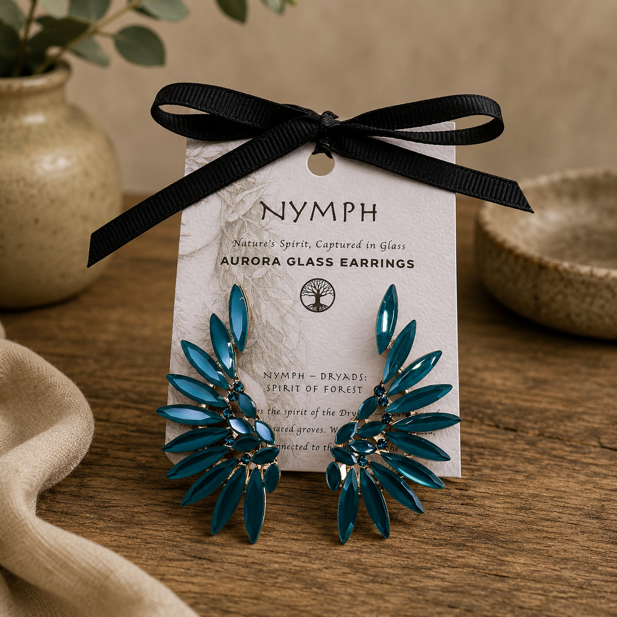 Nymph Aurora - скляні сережки