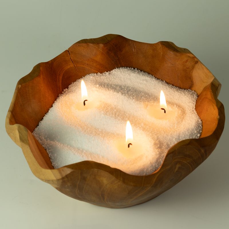 Ароматизована свічка піщаного кольору - пилево-рожевий - Maison de Roses - 300 г