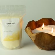 Ароматизована свічка піщаного кольору - пилево-рожевий - Maison de Roses - 300 г