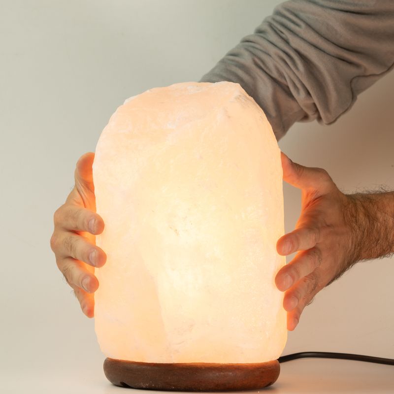 Crystal Rock сольова лампа з гімалайської солі - та база приблизно 8–10 кг