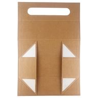 Складана подарункова коробка — у формі винної коробки (33,5×10×10,5 см) — коричневий крафт