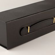 Складана подарункова коробка - у формі винної коробки (33.5x10x10.5 см) - чорний