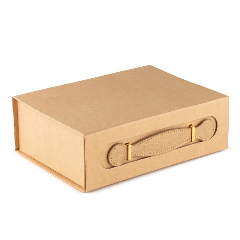 Flat Pack Gift Box - Med Hamper (24 x 18.2 x 8 cm) - Brown Craft