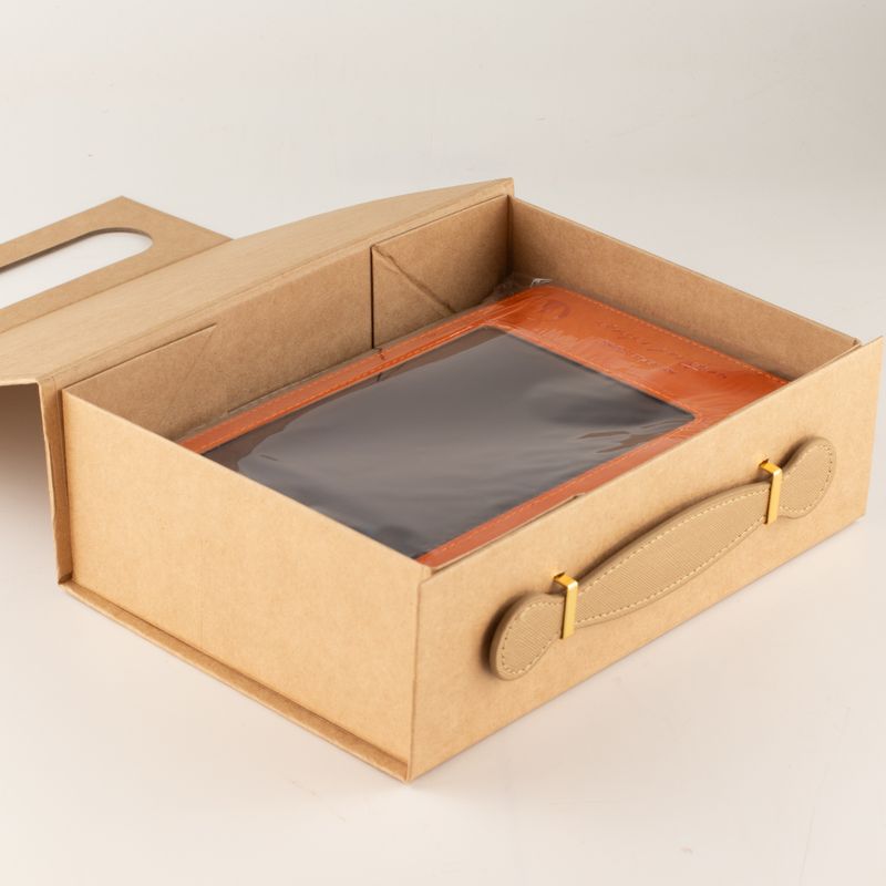Flat Pack Gift Box - Med Hamper (24 x 18.2 x 8 cm) - Brown Craft