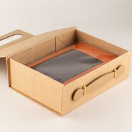Flat Pack Gift Box - Med Hamper (24 x 18.2 x 8 cm) - Brown Craft