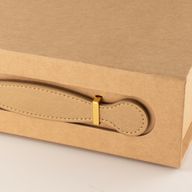 Flat Pack Gift Box - Med Hamper (24 x 18.2 x 8 cm) - Brown Craft