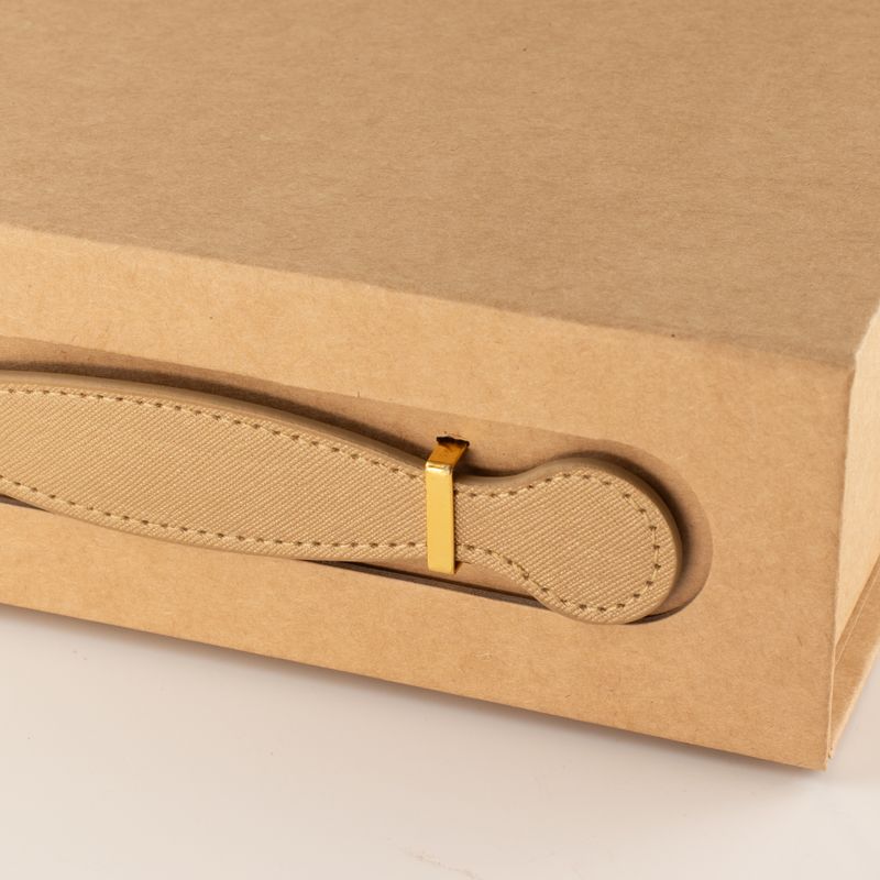Flat Pack Gift Box - Med Hamper (24 x 18.2 x 8 cm) - Brown Craft