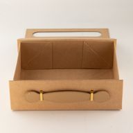 Flat Pack Gift Box - Med Hamper (24 x 18.2 x 8 cm) - Brown Craft