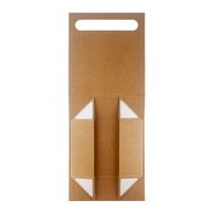 Flat Pack Gift Box - Med Hamper (24 x 18.2 x 8 cm) - Brown Craft