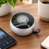 SIlver Mandela Lighting Effect Mini Speaker