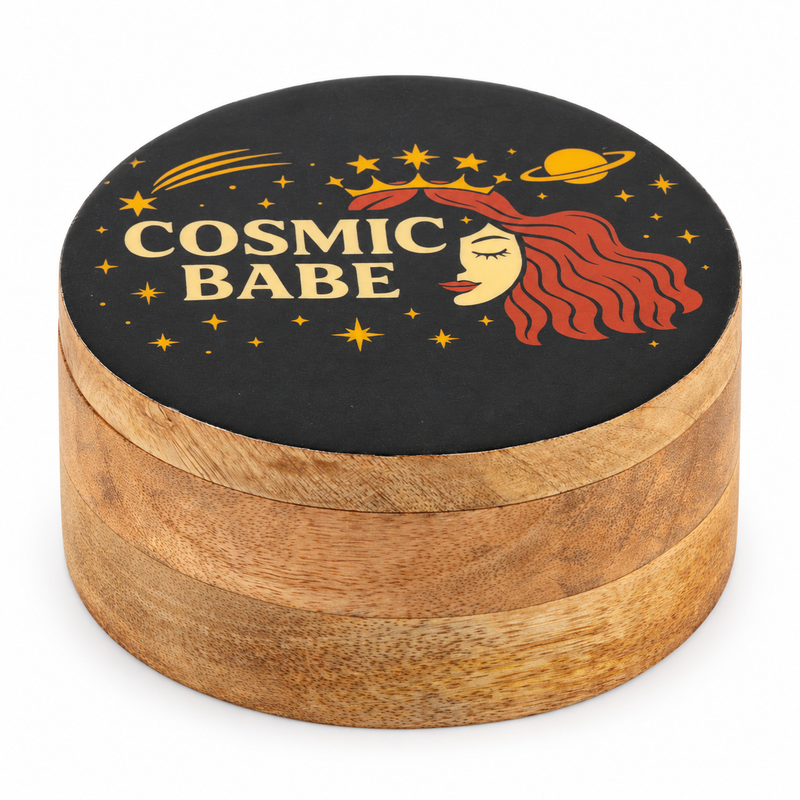 Кругла емальована скринька - Cosmic Babe