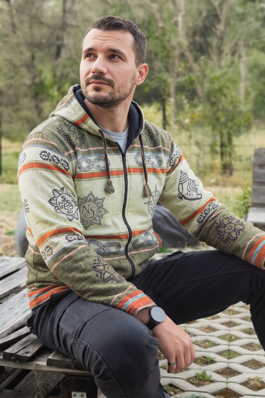 Nomad Sari - Куртка Himalayan Soul - Розмір M - Зелена Мантра