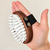 PAW Grooming Tools - Скраб і м'який гумовий масажер - Горіх
