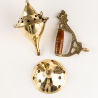 Велика Підставка для Конусних Пахощів з Ручкою