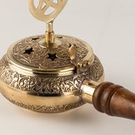 Кадильниця для пахощів з дерев'яною ручкою - Пентаграма
