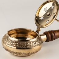 Кадильниця для пахощів з дерев'яною ручкою - Пентаграма