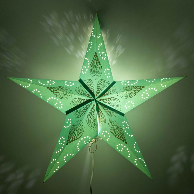 Зоряна лампа - Green Festival - П'ятикутна - 60 см