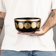 Чорні чаші «Зодіак» – Набір із 3 шт. – 15 см, 19 см, 20 см