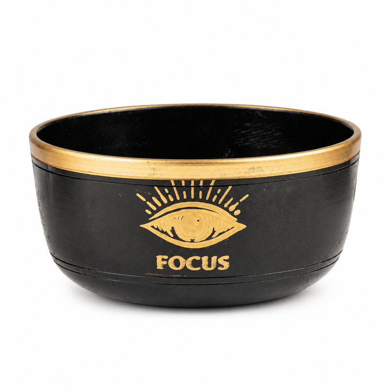 FOCUS – Чорна співаюча чаша в наборі – 15x7.5 см