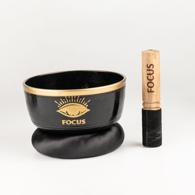 FOCUS – Чорна співаюча чаша в наборі – 15x7.5 см